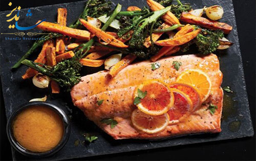 طرز تهیه ماهی سالمون گریل شده  رستورانی
